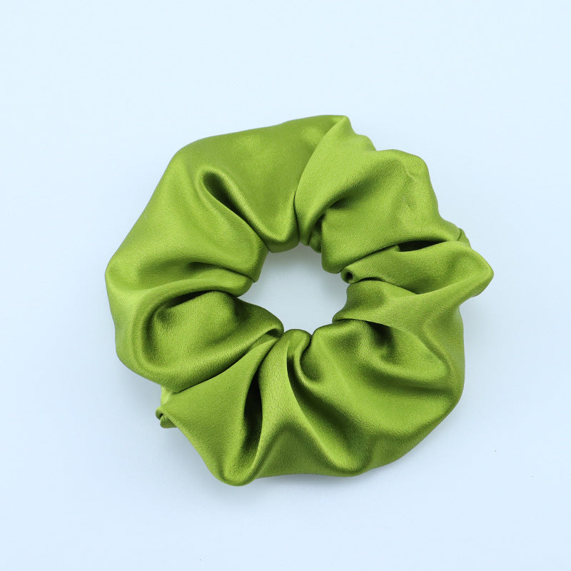 inRealSilk Fruit Green Fully Handmade 30mm Silk Hairband 6cm Side Width 100% Mulberry Silk