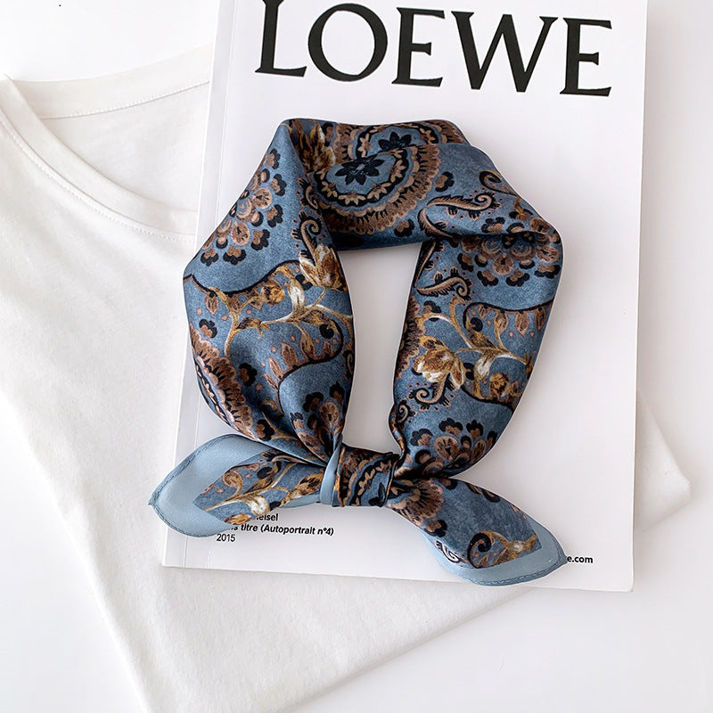 inRealSilk 53cm*53cm 100% Small Square Silk Scarf Neckerchiefs&Bandana