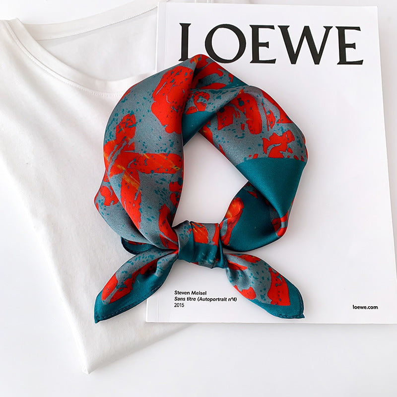 inRealSilk 53cm*53cm 100% Small Square Silk Scarf Neckerchiefs&Bandana
