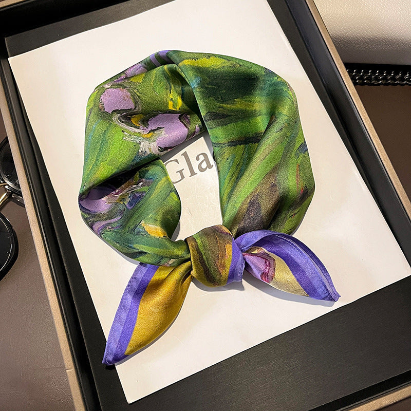 inRealSilk 53cm*53cm 100% Small Square Silk Scarf Neckerchiefs&Bandana