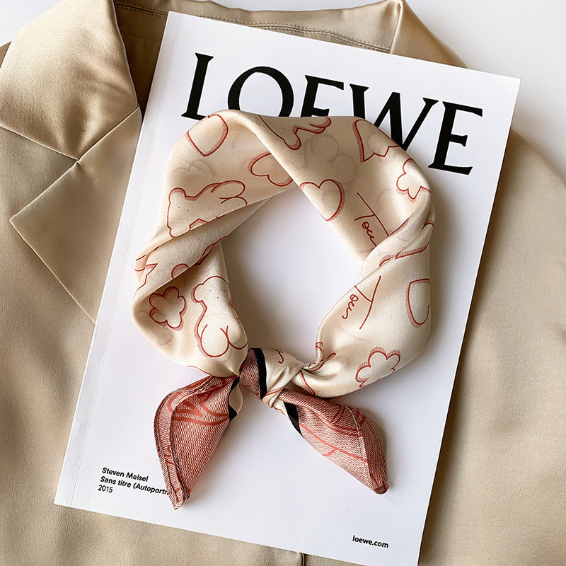 inRealSilk 53cm*53cm 100% Small Square Silk Scarf Neckerchiefs&Bandana