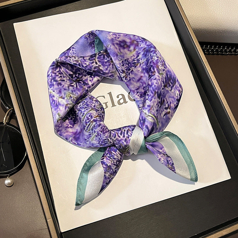 inRealSilk 53cm*53cm 100% Small Square Silk Scarf Neckerchiefs&Bandana