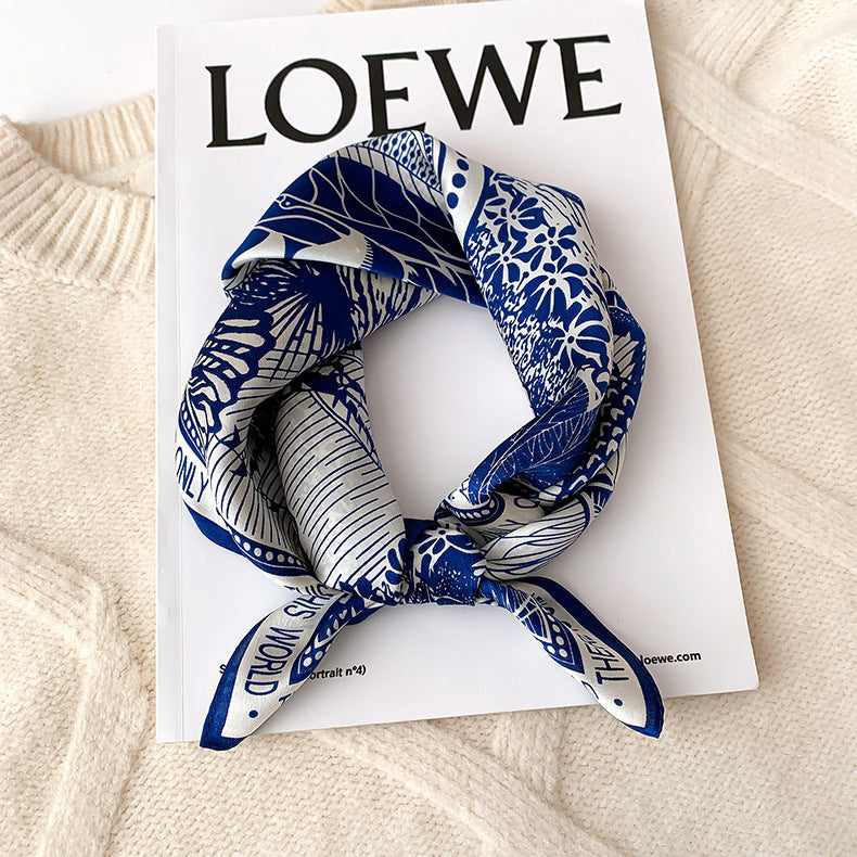 inRealSilk 53cm*53cm 100% Small Square Silk Scarf Neckerchiefs&Bandana