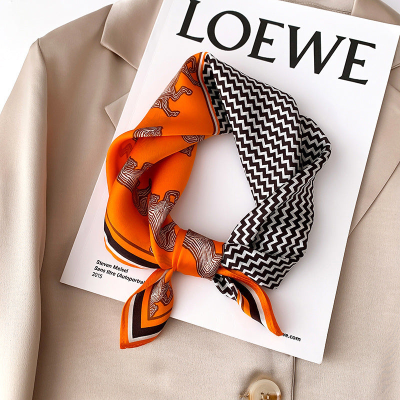 inRealSilk 53cm*53cm 100% Small Square Silk Scarf Neckerchiefs&Bandana