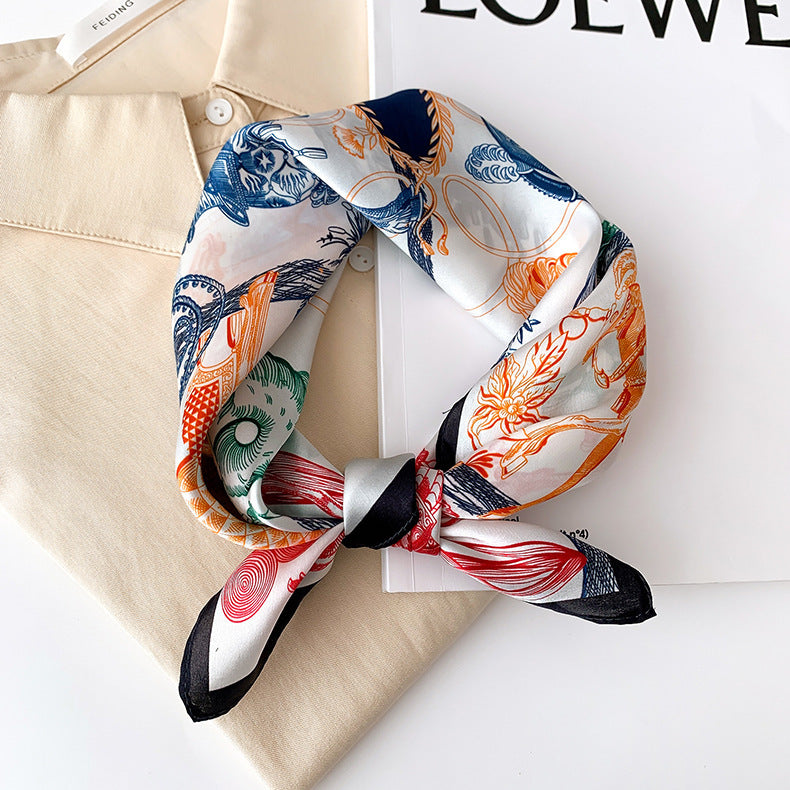 inRealSilk 53cm*53cm 100% Small Square Silk Scarf Neckerchiefs&Bandana