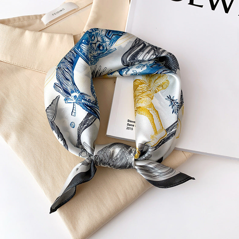 inRealSilk 53cm*53cm 100% Small Square Silk Scarf Neckerchiefs&Bandana