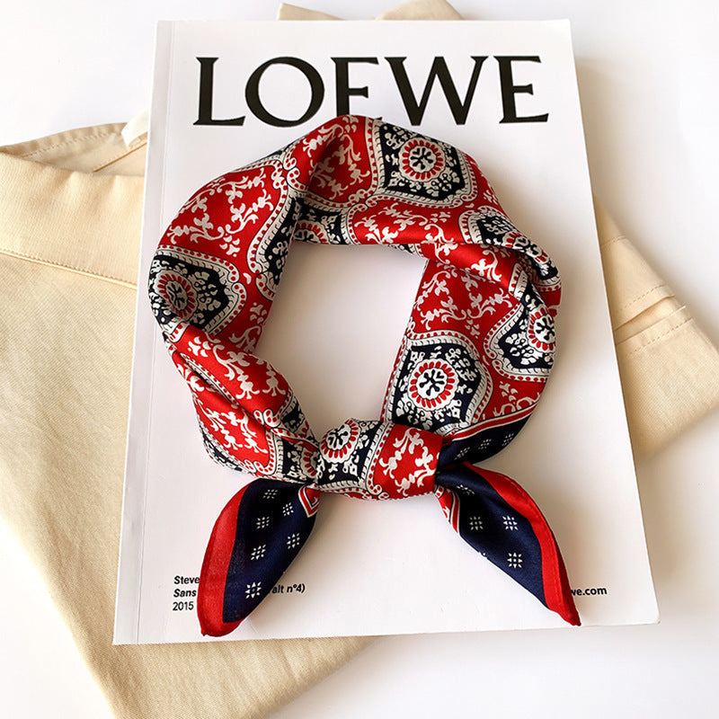 inRealSilk 53cm*53cm 100% Small Square Silk Scarf Neckerchiefs&Bandana