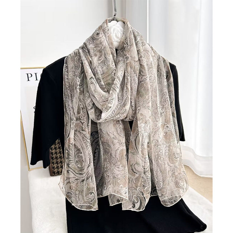 inRealSilk #17 85cm*185cm 100% Chiffon Silk Long Shawls&Scarves