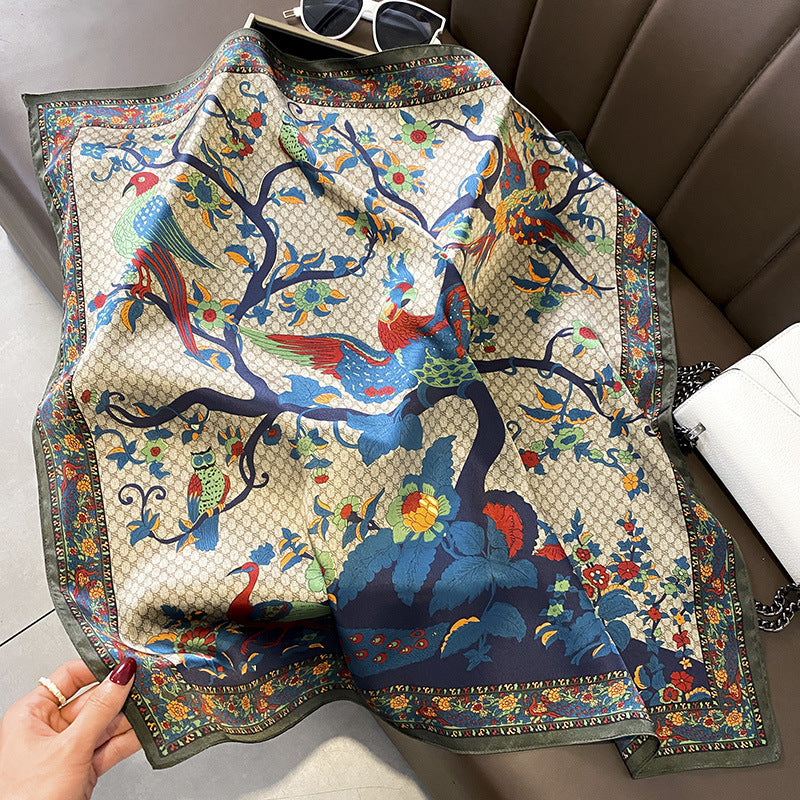 inRealSilk 002# 68cm*68cm 100% Silk Small Square Scarf Small Neckerchief with Suit
