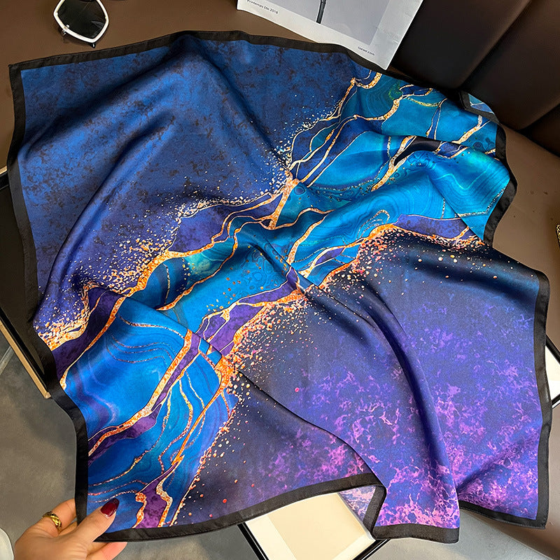 inRealSilk 021# 68cm*68cm 100% Silk Small Square Scarf Small Neckerchief with Suit