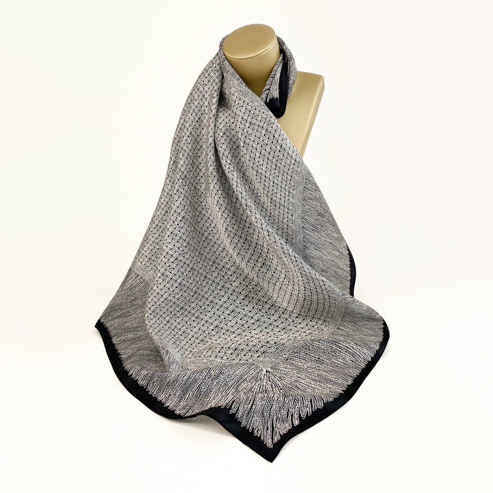 inRealSilk Stripes 66cm*66cm 100% Silk Small Square Scarf Small Neckerchief with Suit