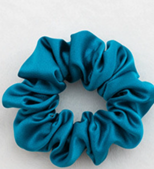 inRealSilk Peacock-blue (color) Hand-sewn 16mm Silk Hairband 3.5cm Side Width 100% Mulberry Silk