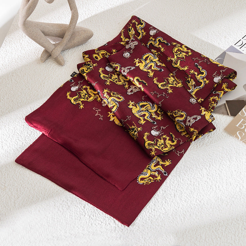 inRealSilk 100% Mulberry Silk Men's Business Neckerchief 160cm*25cm Fashion Commuting Versatile Scarf