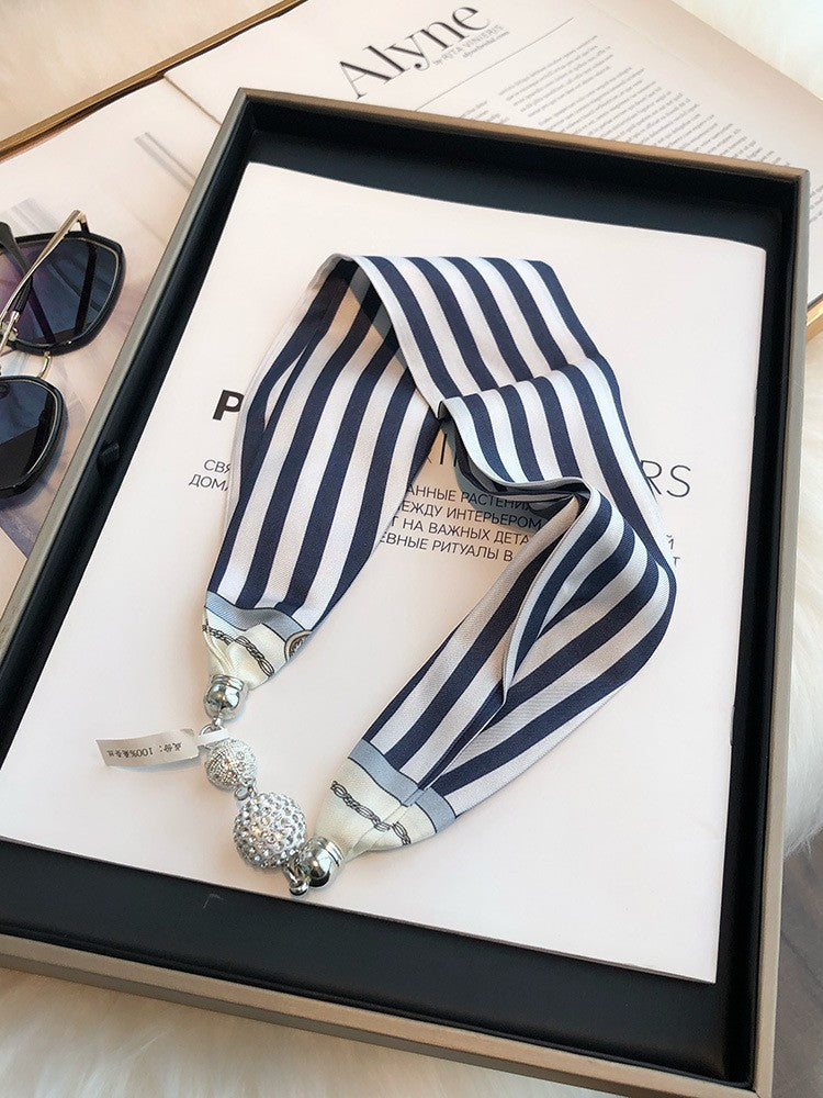 inRealSilk #2 13cm*60cm 100% Silk Necklace Scarf Soft And Breathable