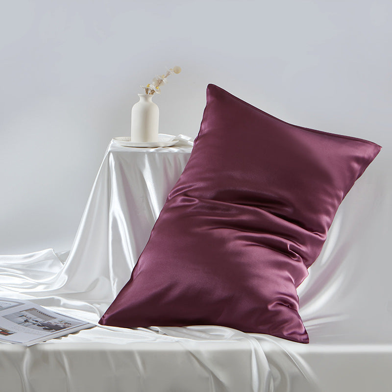 inRealSilk Wood Sandalwood Purple Color 100% Silk Both Sides Pillowcase 19mm