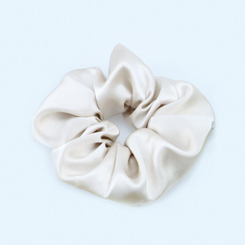 inRealSilk Light Champagne Fully Handmade 30mm Silk Hair Band 6cm Side Width 100% Mulberry Silk