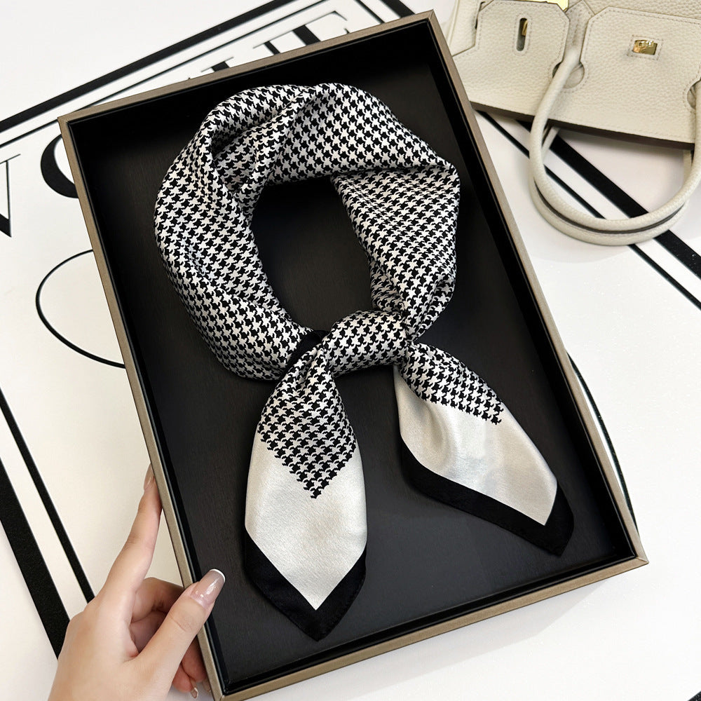 inRealSilk Stripes 66cm*66cm 100% Silk Small Square Scarf Small Neckerchief with Suit