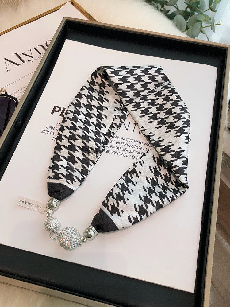 inRealSilk #4 13cm*60cm 100% Silk Necklace Scarf Soft And Breathable