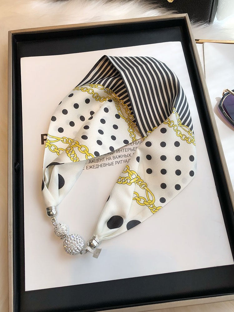 inRealSilk #5 13cm*60cm 100% Silk Necklace Scarf Soft And Breathable