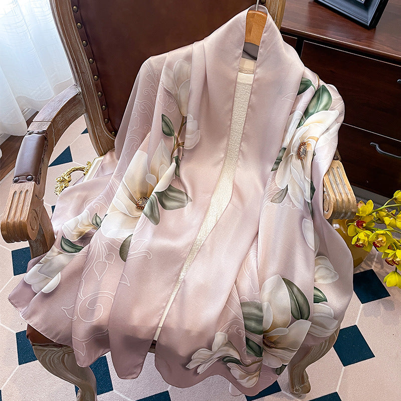 inRealSilk Printing 06# 50cm*170cm 100% Silk Shawls&Scarves