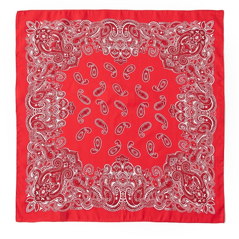 inRealSilk Red Cashew Flower 53cm*53cm Printing 100% Small Square Silk Scarf Neckerchiefs&Bandana For All Occasions