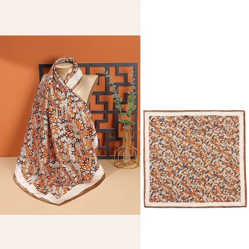 inRealSilk Alphabet Twist 68cm*68cm 100% Silk Small Square Scarf
