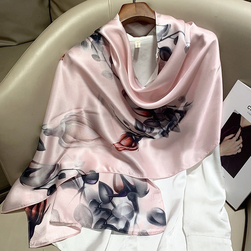 inRealSilk Pink 55cm*173cm 100% Silk Shawls