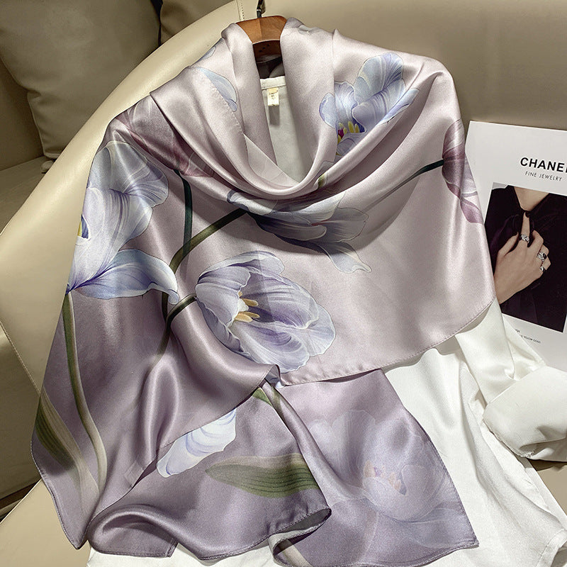 inRealSilk Pink Gradient Color 55cm*173cm 100% Silk Shawls