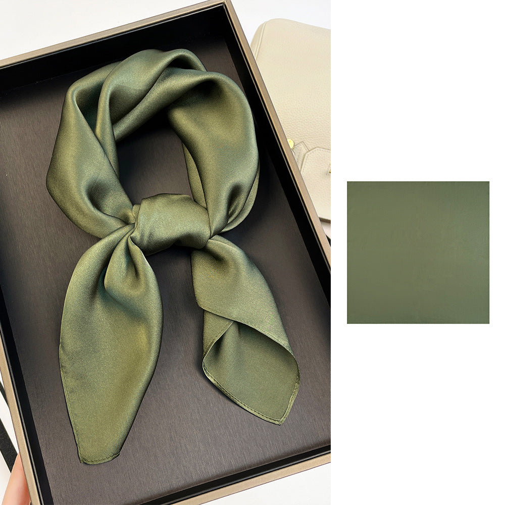 inRealSilk ZS7002-02# 66cm*66cm 100% Silk Small Square Scarf Small Neckerchief with Suit