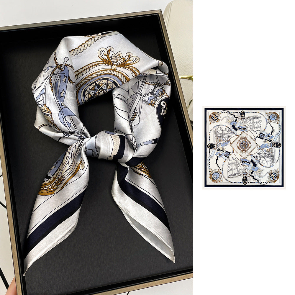 inRealSilk ZS7003-01# 66cm*66cm 100% Silk Small Square Scarf Small Neckerchief with Suit