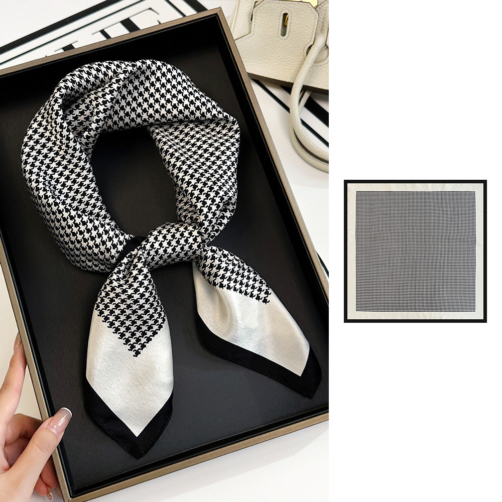 inRealSilk Stripes 66cm*66cm 100% Silk Small Square Scarf Small Neckerchief with Suit