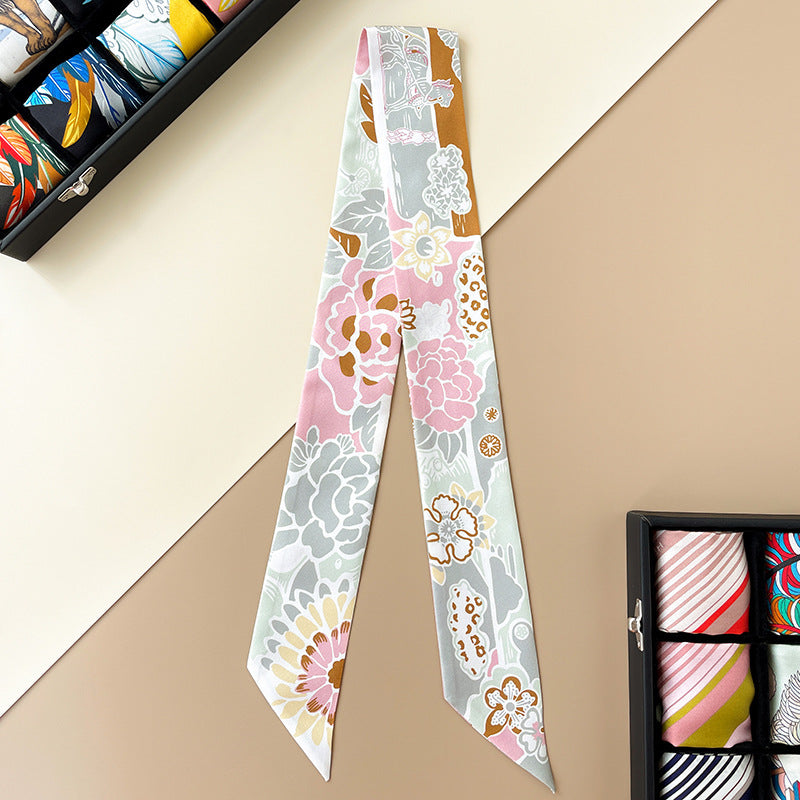 inRealSilk Twilly 18mm High Quality Pink 86cm*5cm 100% Silk (Mulberry Silk) Hair Bands&Bags Ribbons&Neckband