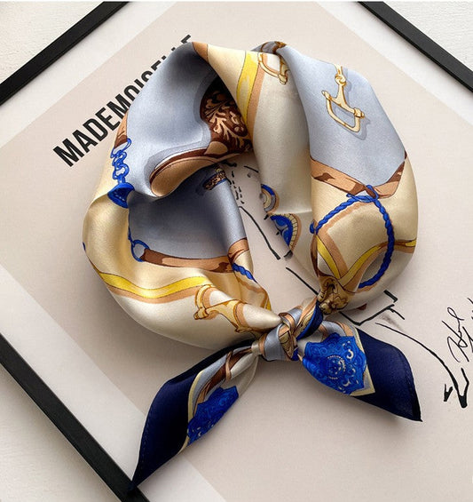 inRealSilk Printed Fashion Scarf 03# 53cm*53cm Print 100% Silk Small Square Silk Scarf Neckerchiefs&Bandana&Handkerchief