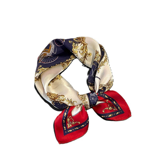 inRealSilk Printed Fashion Scarf 07# 53cm*53cm Print 100% Silk Small Square Silk Scarf Neckerchiefs&Bandana&Handkerchief