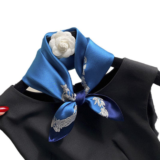 inRealSilk Printed Fashion Scarf 13# 53cm*53cm Print 100% Silk Small Square Silk Scarf Neckerchiefs&Bandana&Handkerchief