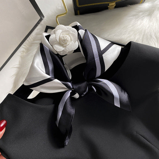 inRealSilk Printed Fashion Scarf 17# 53cm*53cm Print 100% Silk Small Square Silk Scarf Neckerchiefs&Bandana&Handkerchief