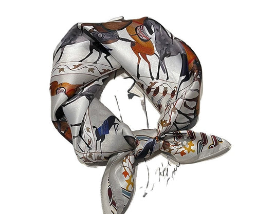 inRealSilk Printed Fashion Scarf 20# 53cm*53cm Print 100% Silk Small Square Silk Scarf Neckerchiefs&Bandana&Handkerchief