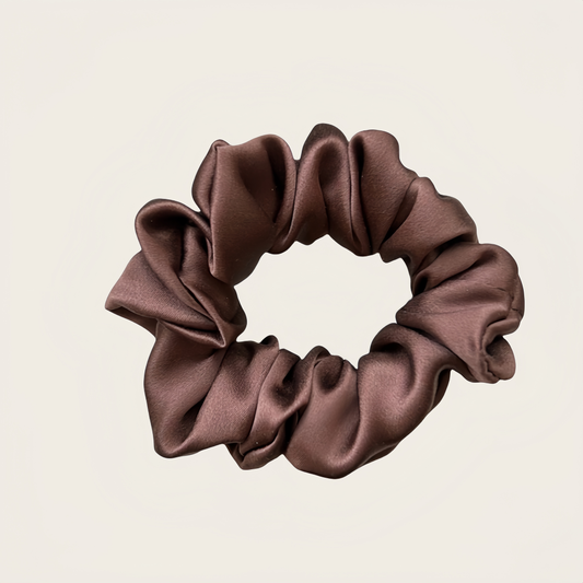 inRealSilk Coffee Color Fully Handmade 19mm Silk Hairband 2.5cm Side Width 100% Mulberry Silk