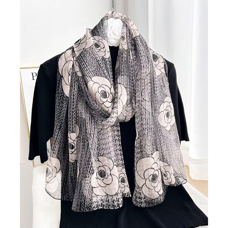 inRealSilk #14 85cm*185cm 100% Chiffon Silk Long Shawls&Scarves