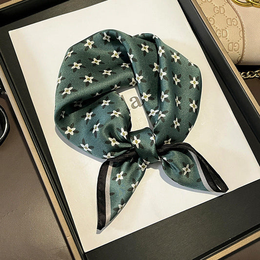 inRealSilk Printed Fashion Scarf 29# 53cm*53cm Print 100% Silk Small Square Silk Scarf Neckerchiefs&Bandana&Handkerchief