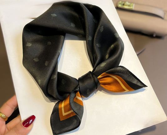 inRealSilk Printed Fashion Scarf 35# 53cm*53cm Print 100% Silk Small Square Silk Scarf Neckerchiefs&Bandana&Handkerchief