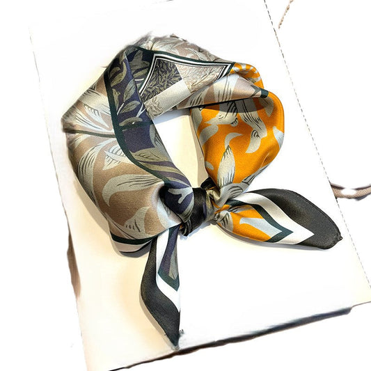 inRealSilk Printed Fashion Scarf 38# 53cm*53cm Print 100% Silk Small Square Silk Scarf Neckerchiefs&Bandana&Handkerchief