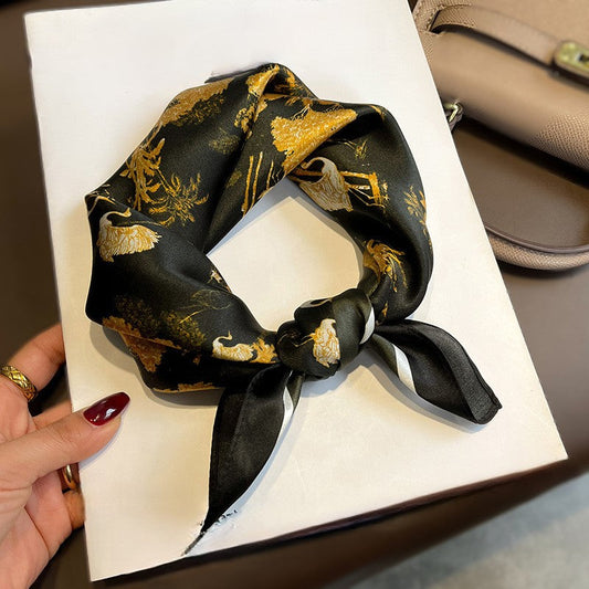inRealSilk Printed Fashion Scarf 40# 53cm*53cm Print 100% Silk Small Square Silk Scarf Neckerchiefs&Bandana&Handkerchief