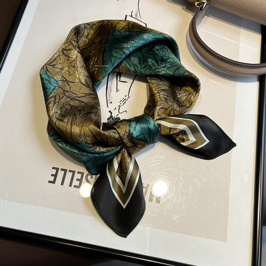 inRealSilk Printed Fashion Scarf 41# 53cm*53cm Print 100% Silk Small Square Silk Scarf Neckerchiefs&Bandana&Handkerchief