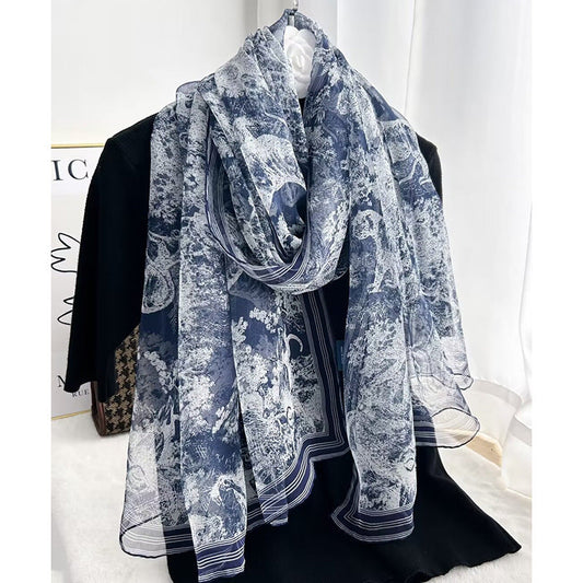 inRealSilk #15 85cm*185cm 100% Chiffon Silk Long Shawls&Scarves