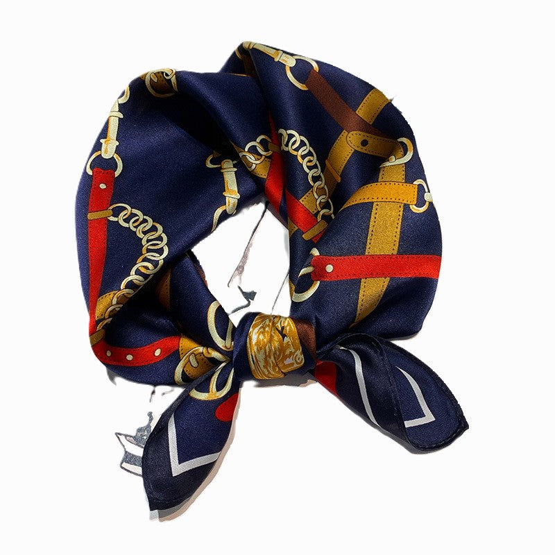 inRealSilk Printed Fashion Scarf 45# 53cm*53cm Print 100% Silk Small Square Silk Scarf Neckerchiefs&Bandana&Handkerchief