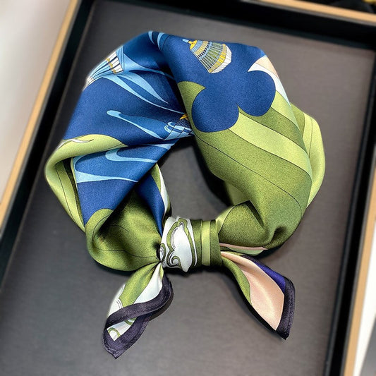 inRealSilk Printed Fashion Scarf 53# 53cm*53cm Print 100% Silk Small Square Silk Scarf Neckerchiefs&Bandana&Handkerchief