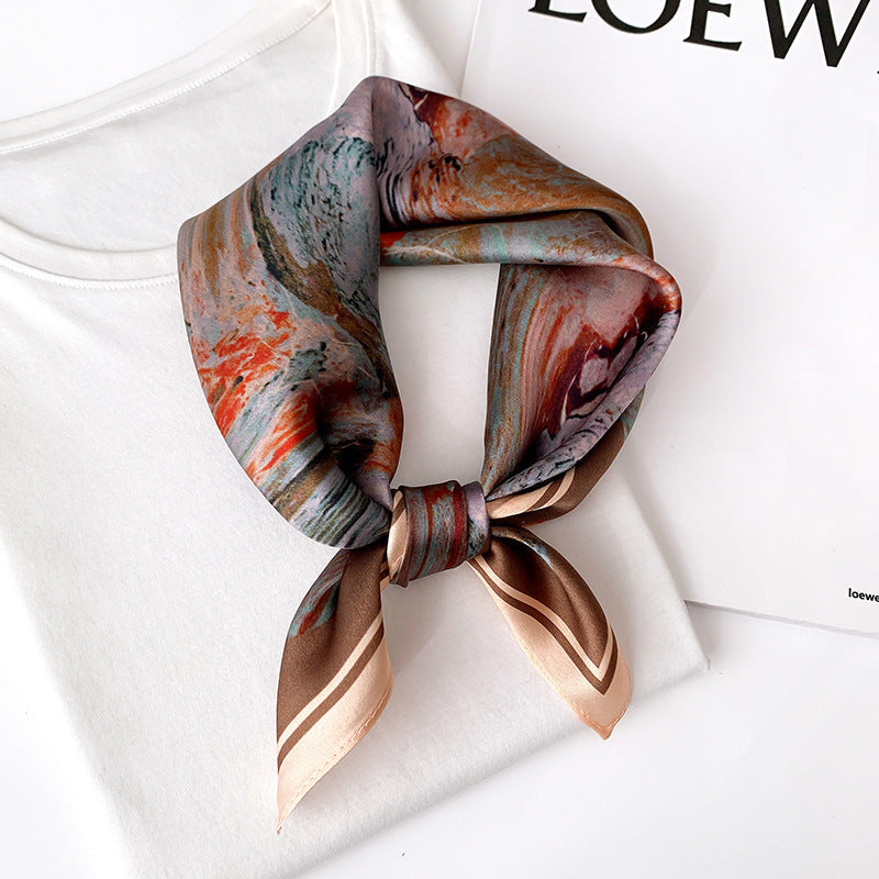 inRealSilk 53cm*53cm 100% Small Square Silk Scarf Neckerchiefs&Bandana