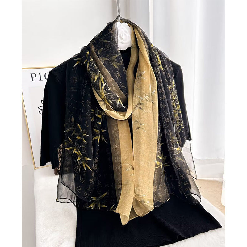 inRealSilk #18 85cm*185cm 100% Chiffon Silk Long Shawls&Scarves