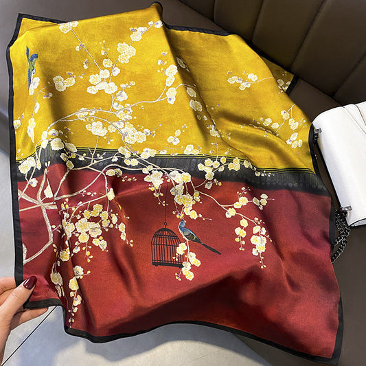 inRealSilk 001# 68cm*68cm 100% Silk Small Square Scarf Small Neckerchief with Suit
